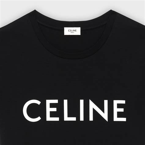 celine paris black t shirt|Celine t shirt men.